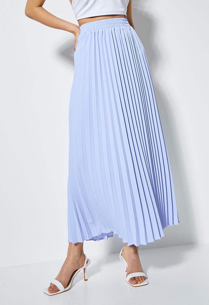 Superbalist - Long midi pleated skirt - dusty blue