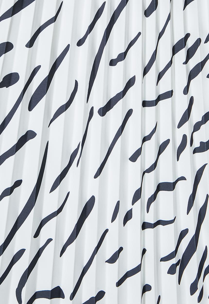 Superbalist - Long midi pleated skirt - white & black 