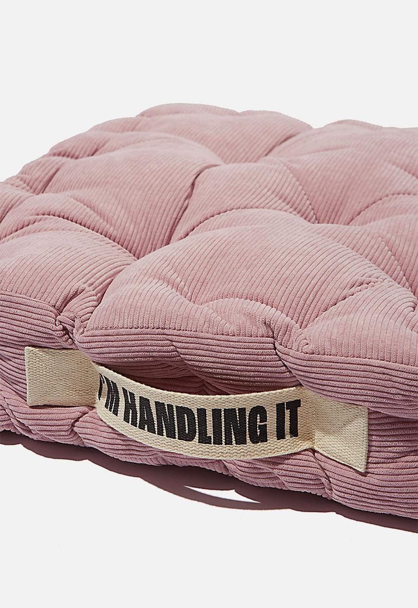 Typo - Floor cushion-mauve amethyst corduroy