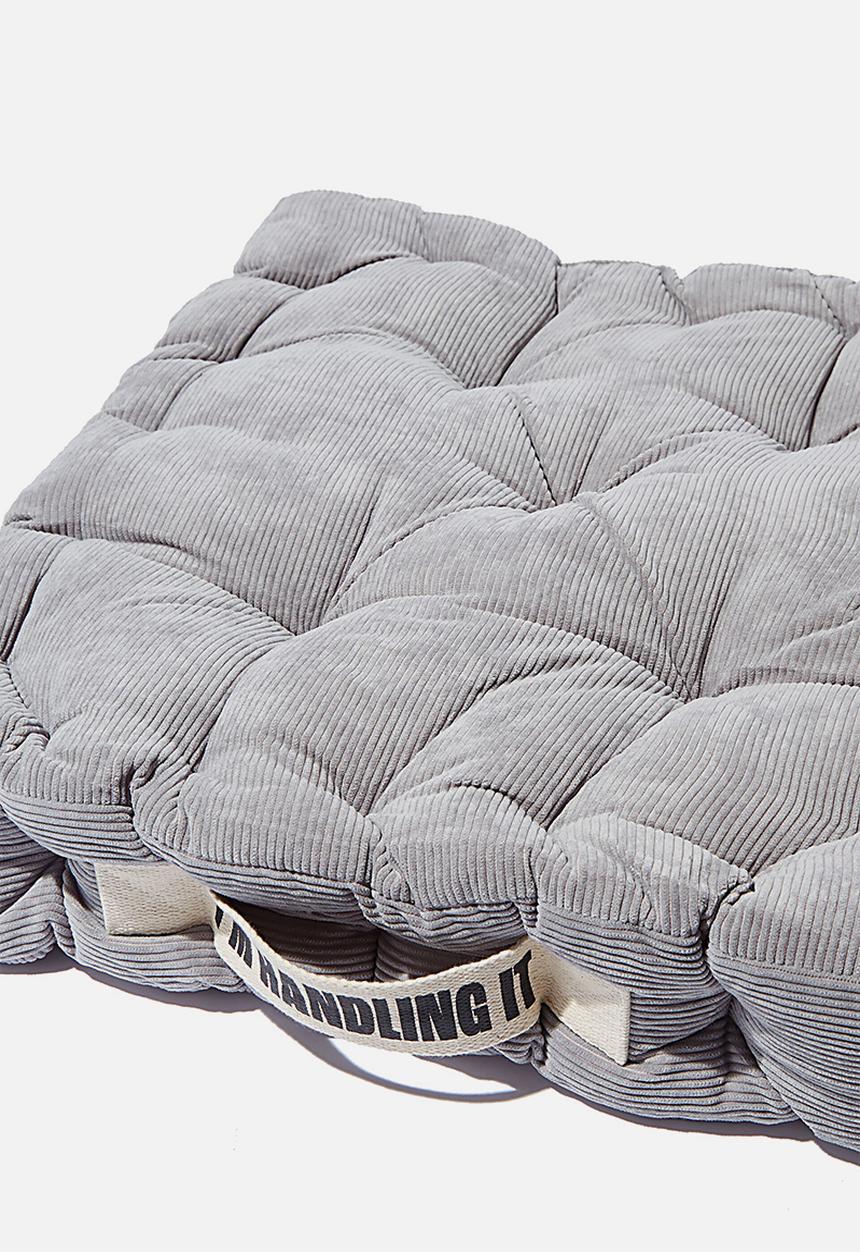 Typo - Floor cushion - cool grey corduroy