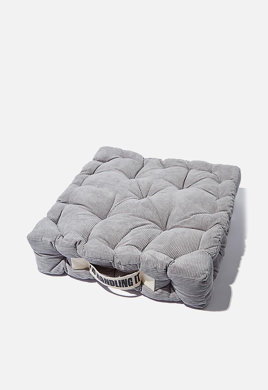 Typo - Floor cushion - cool grey corduroy