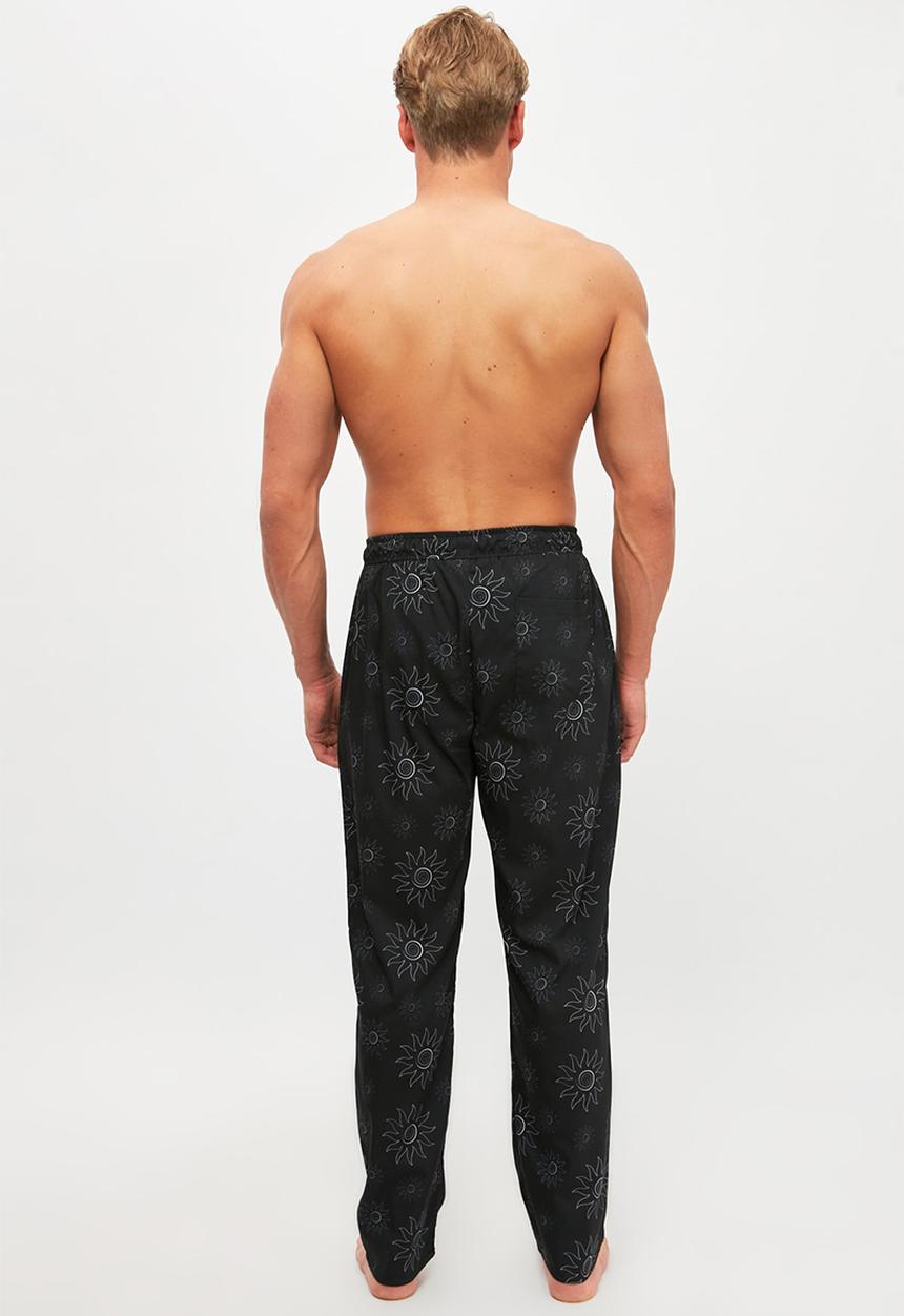 Trendyol - Flower print sleep pants - black
