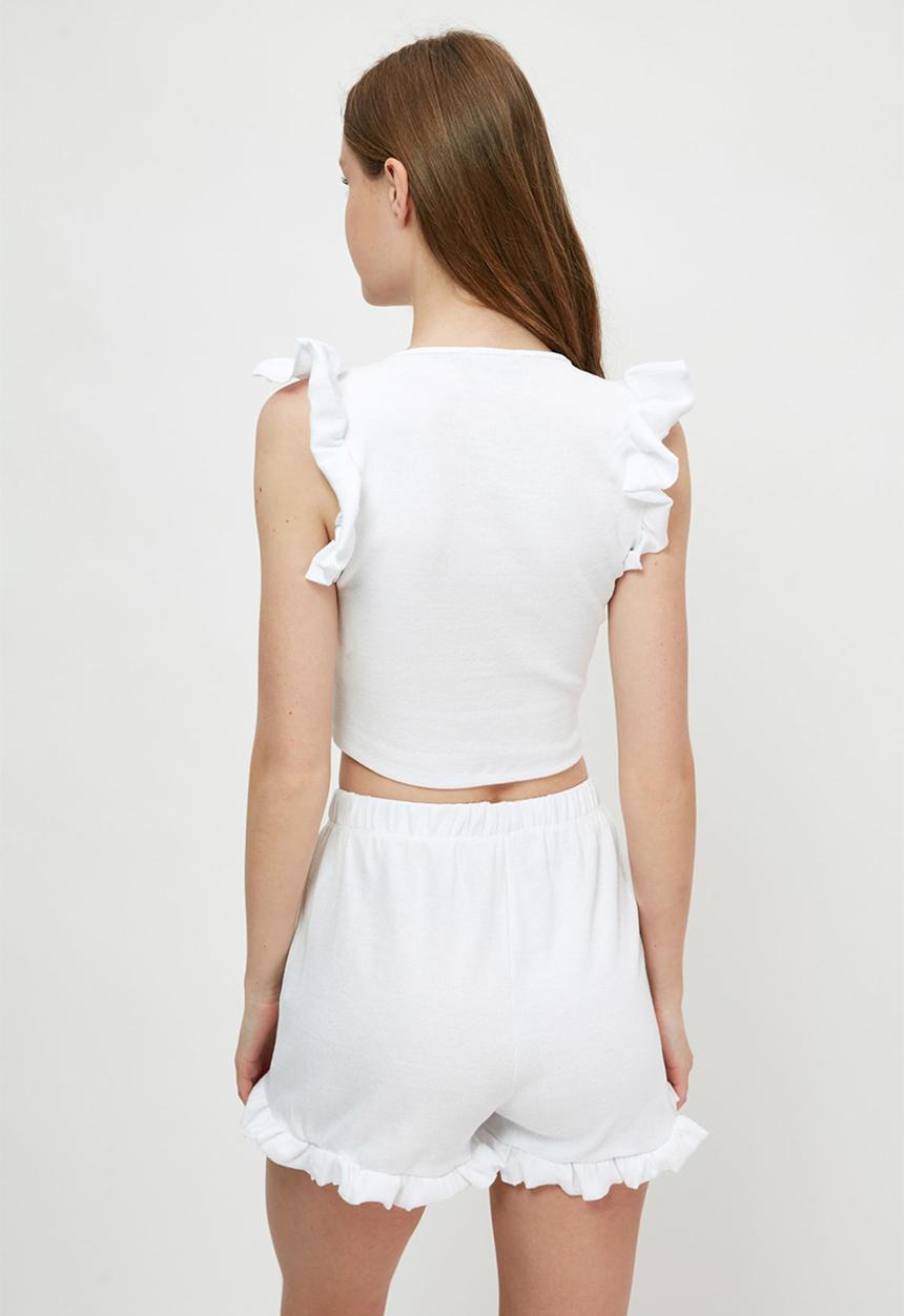 Trendyol - Knitted pajamas set - white
