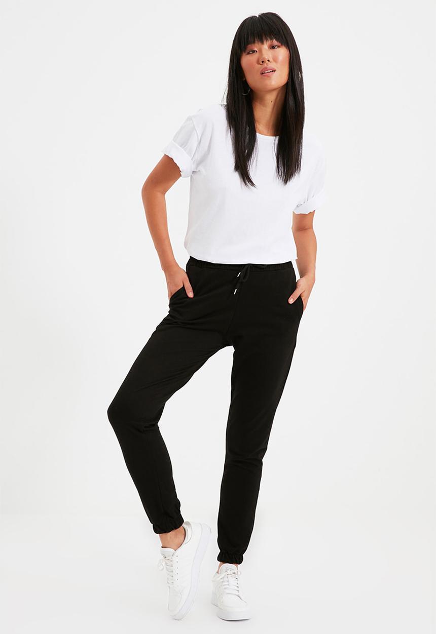 Trendyol - Siyahow trousers - black