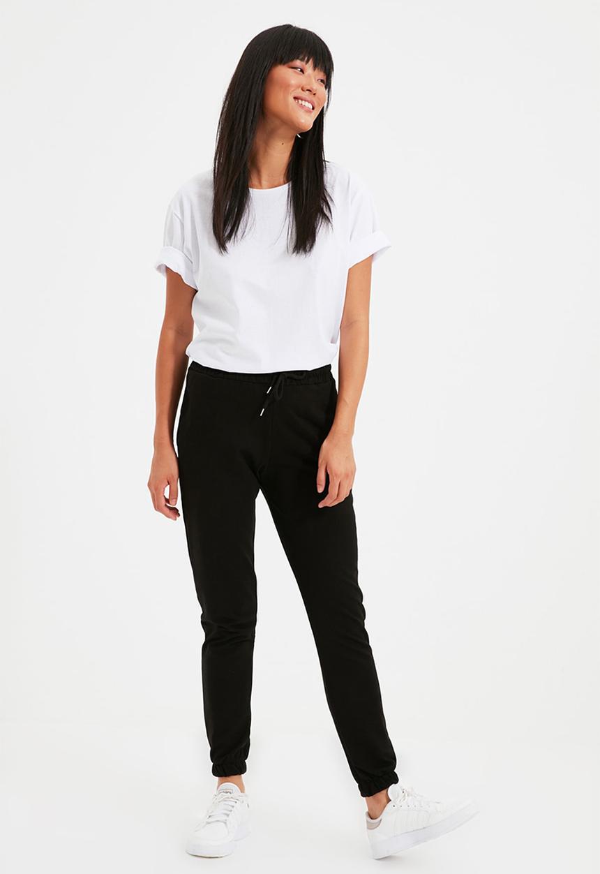 Trendyol - Siyahow trousers - black