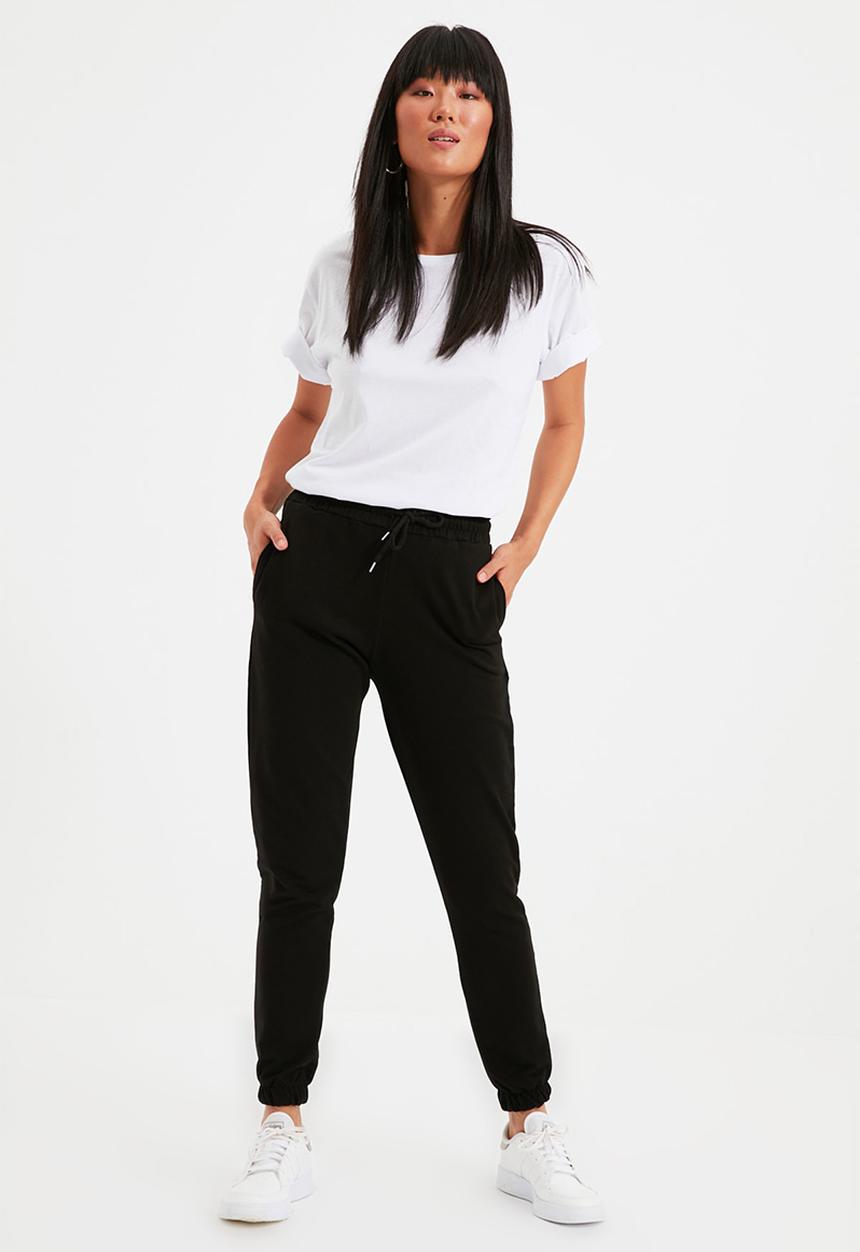 Trendyol - Siyahow trousers - black