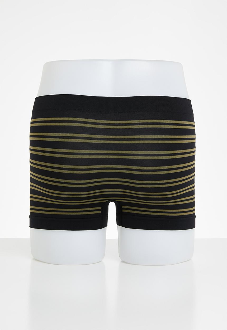 Jonathan D - Branded 2 pack seamless briefs - olive & black 