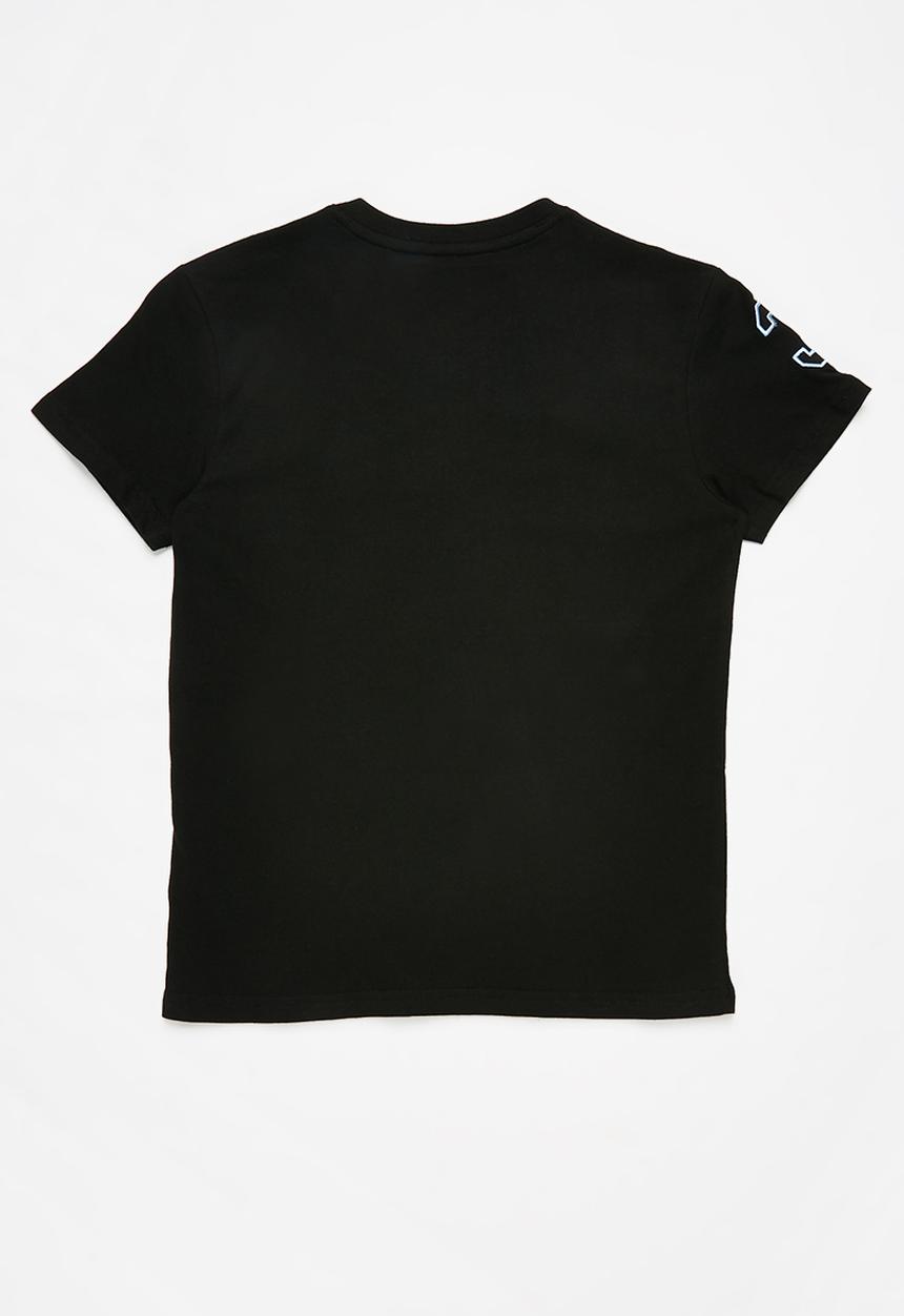 POLO - Boys james numerical v neck tee - black