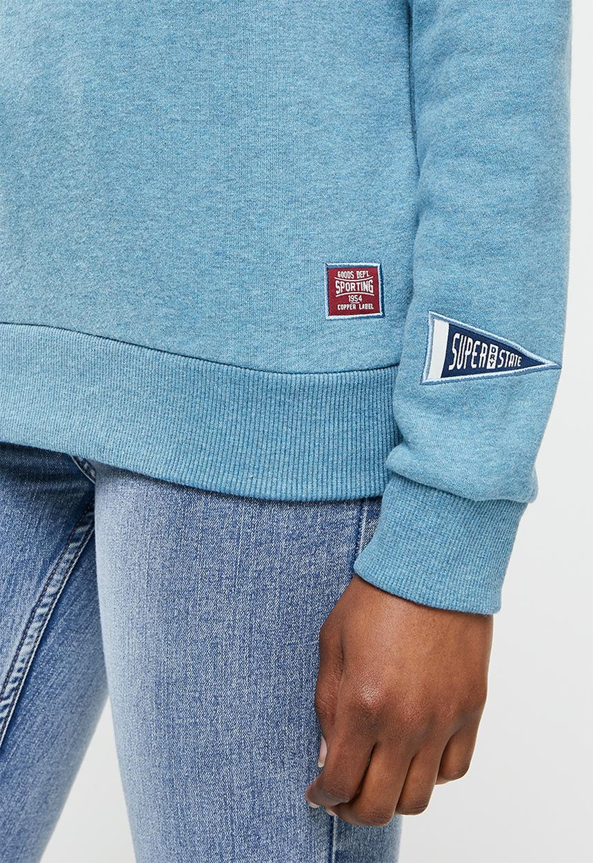 Superdry. - Vl chenille crew - blue 