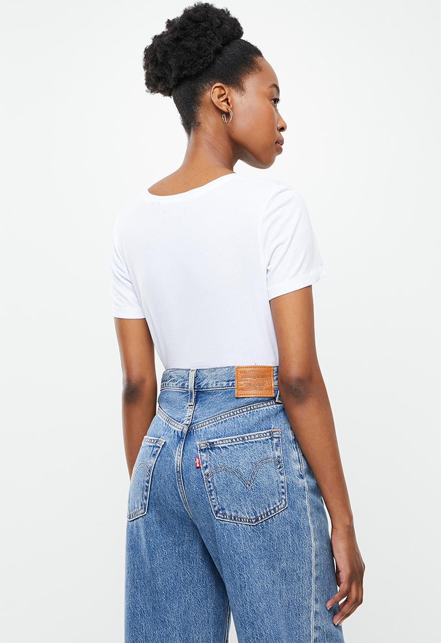 Superdry. - Lightweight essential vee tee - white