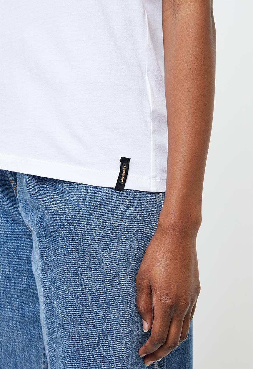 Superdry. - Lightweight essential vee tee - white