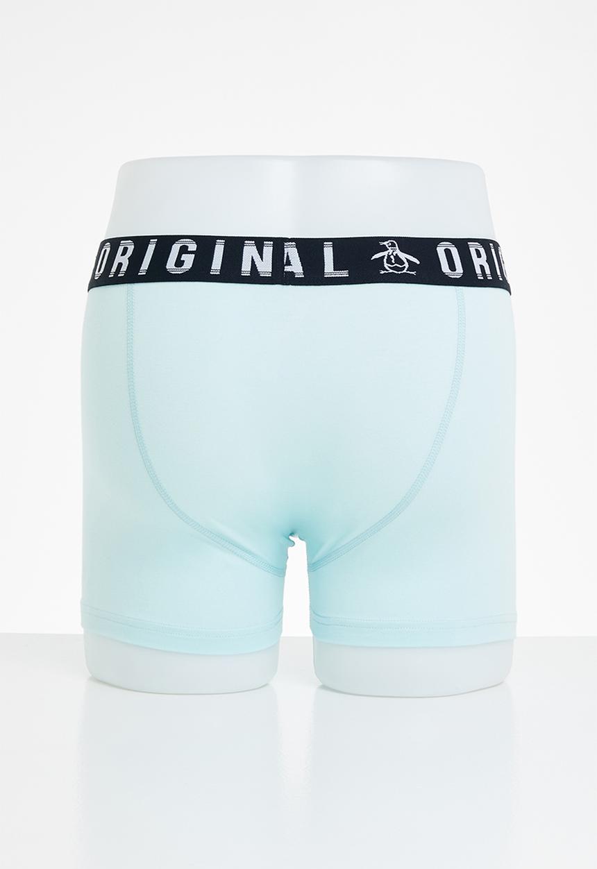Original Penguin - 3 Pack mens penguin underwear geo print - navy blue