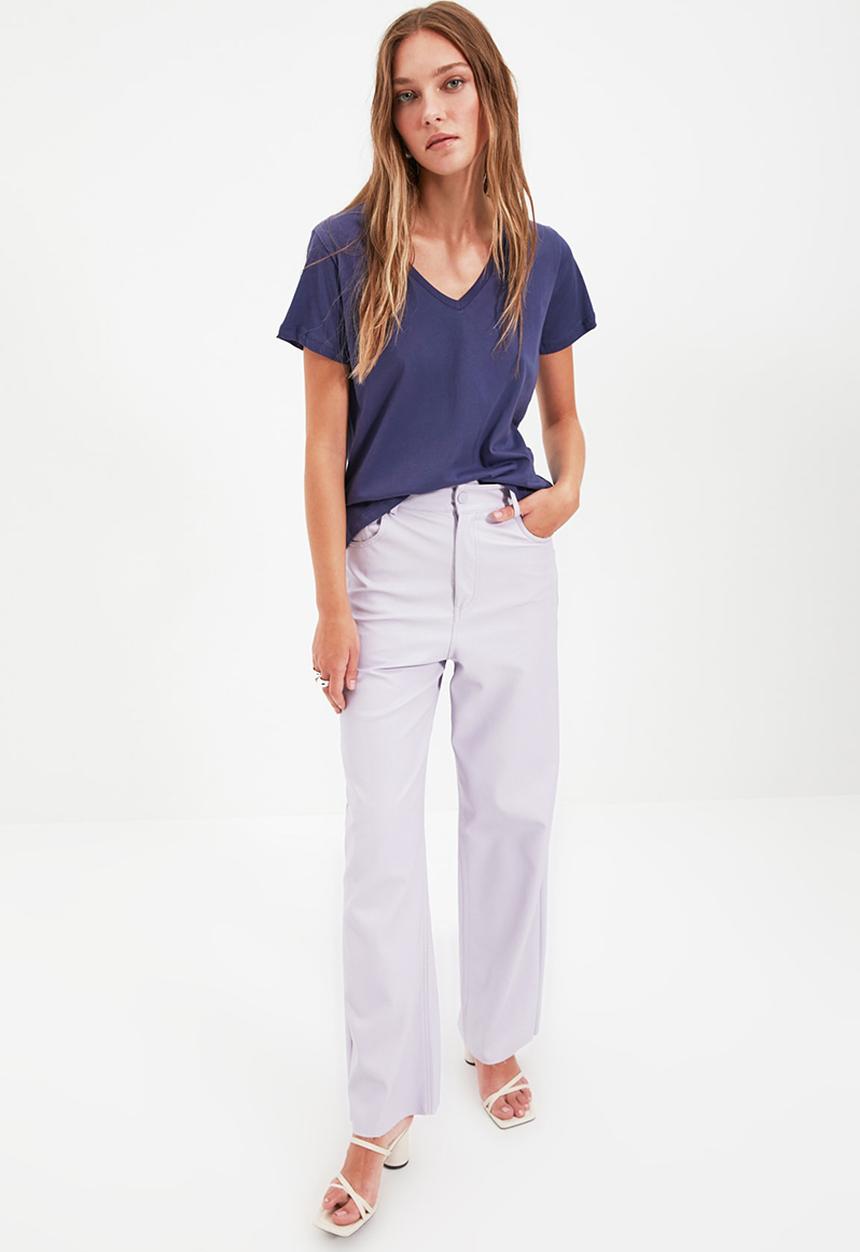 Trendyol - Lacivert-lila tshirt - navy/lilac