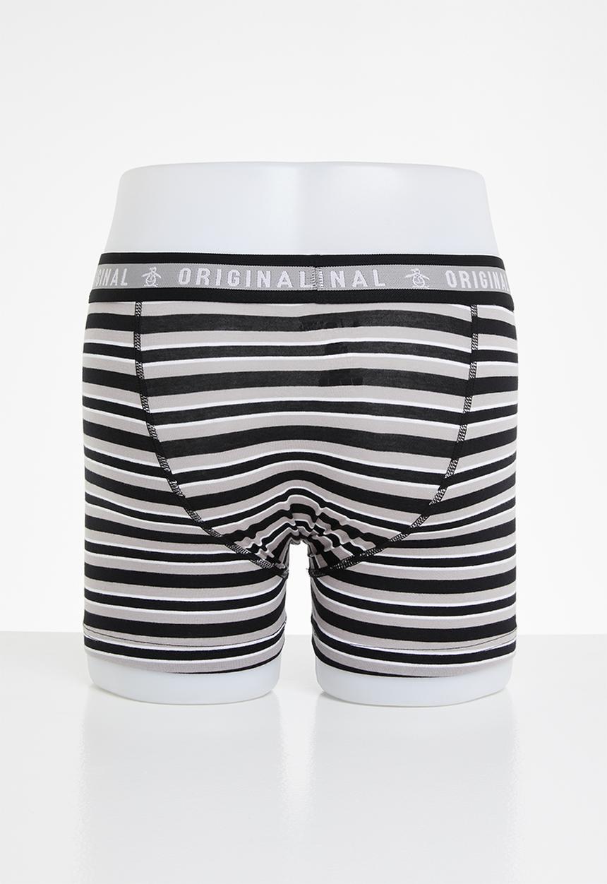 Original Penguin - 3 Pack mens penguin underwear underline pete - black & grey