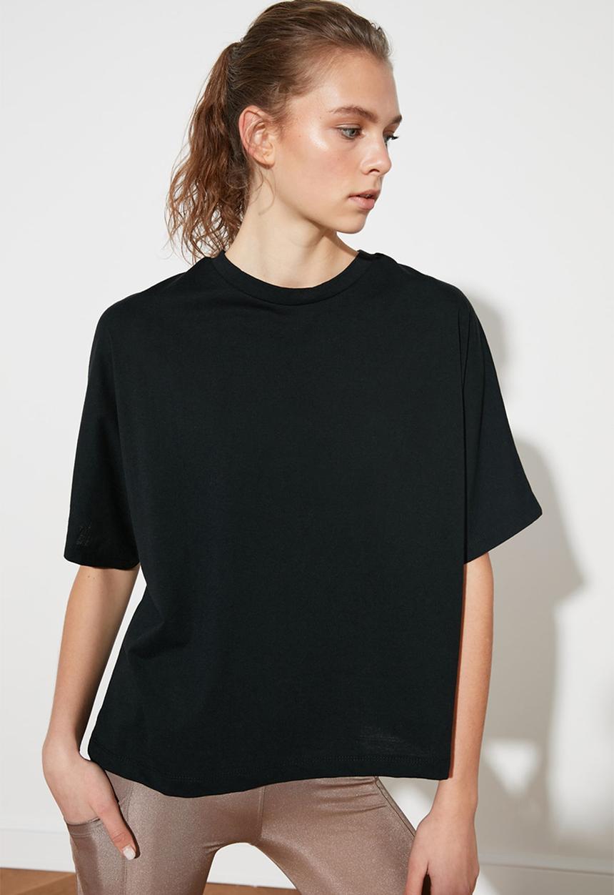 Trendyol - Low back sports t-shirt - black