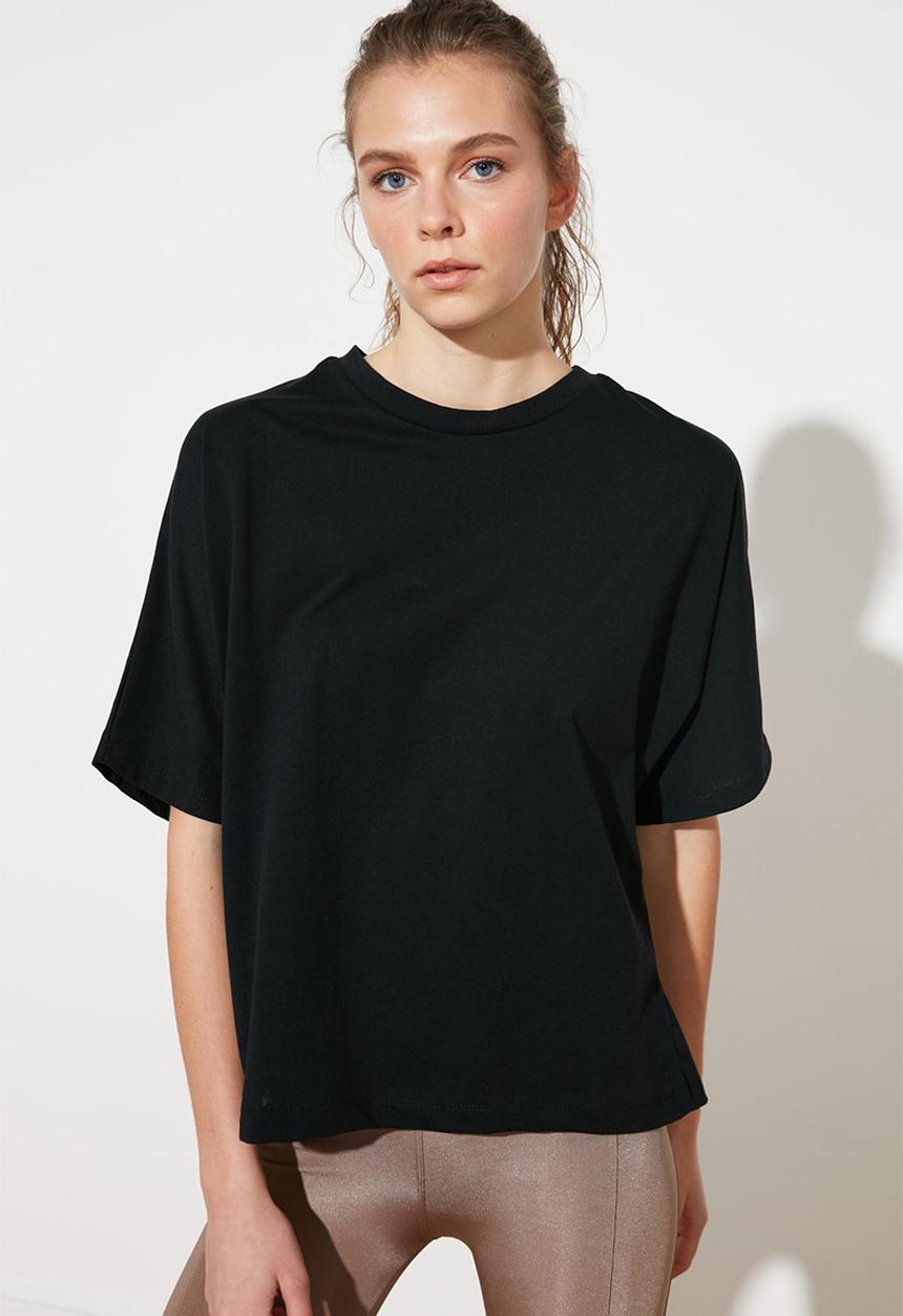 Trendyol - Low back sports t-shirt - black