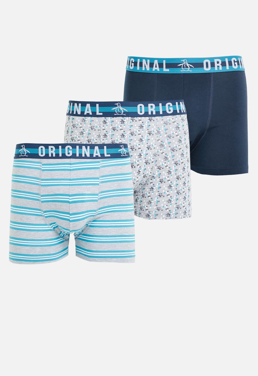Original Penguin - 3 Pack mens penguin underwear square dot pete - multi