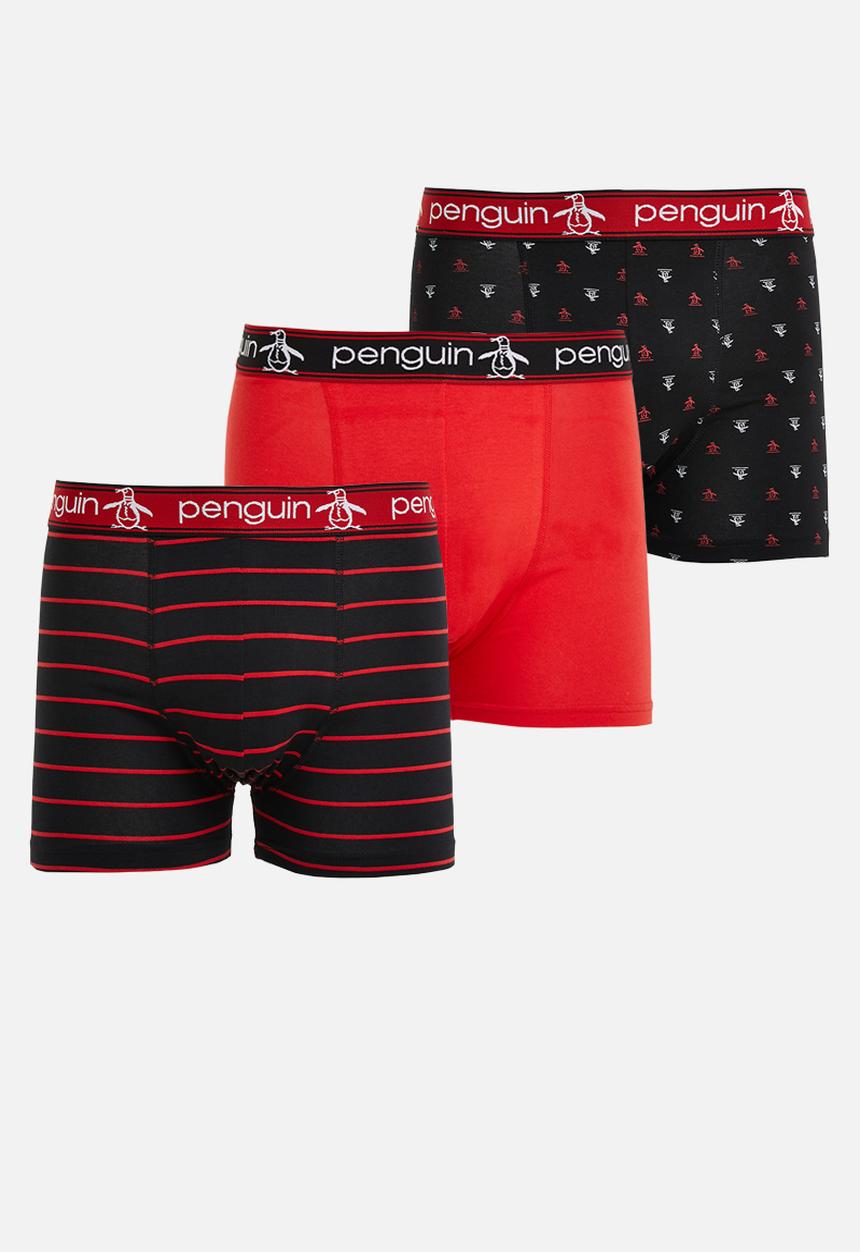 Original Penguin - 3 Pack mens penguin underwear underline pete - red & blue