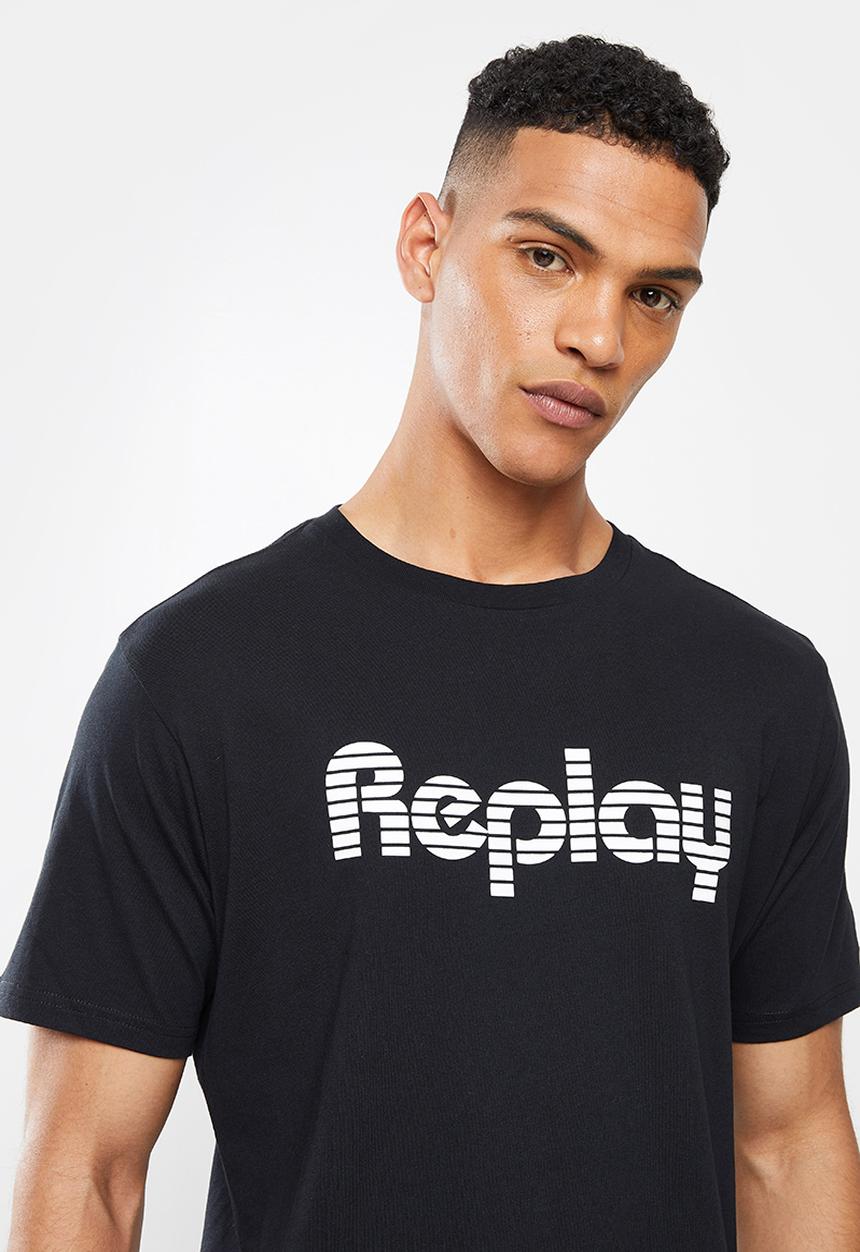Replay - Replay printed tee - black