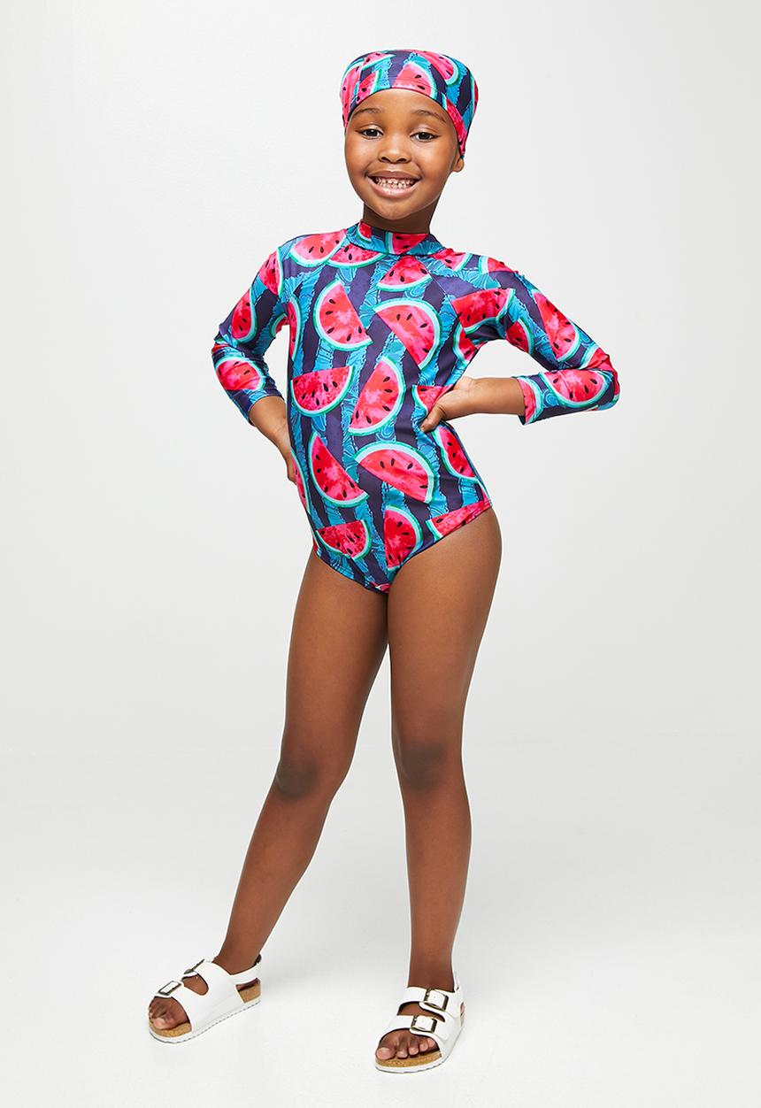 Pop Candy - Swimsuit and cap set - blue