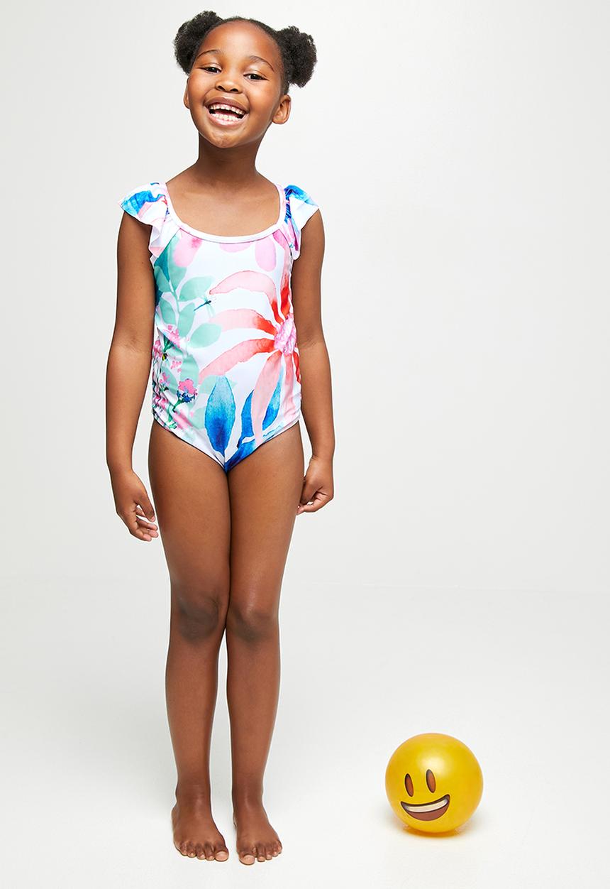 Pop Candy - Girls tropical one piece swimsuit - multi