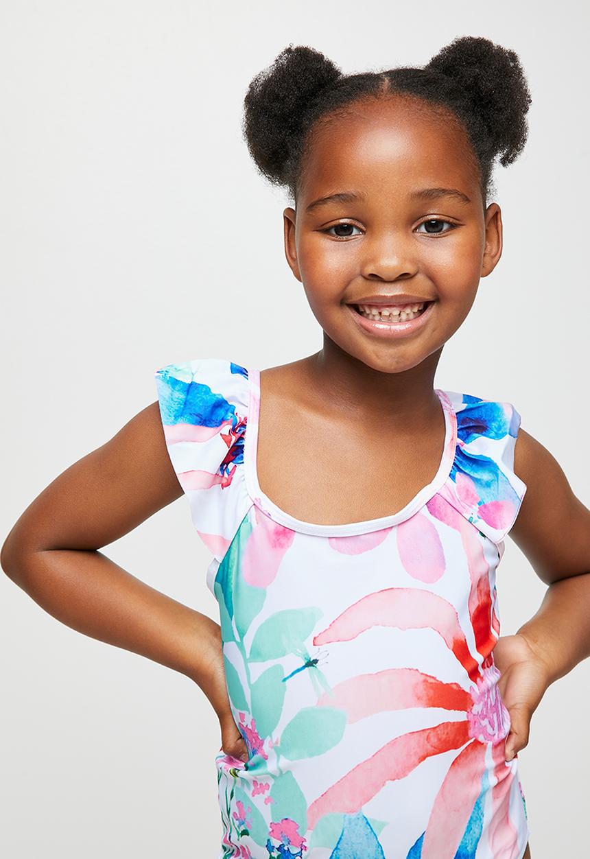 Pop Candy - Girls tropical one piece swimsuit - multi