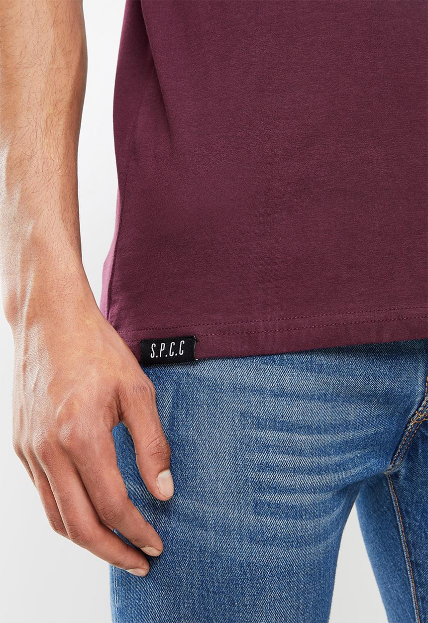 S.P.C.C - Moore regular fit straight hem tee - maroon