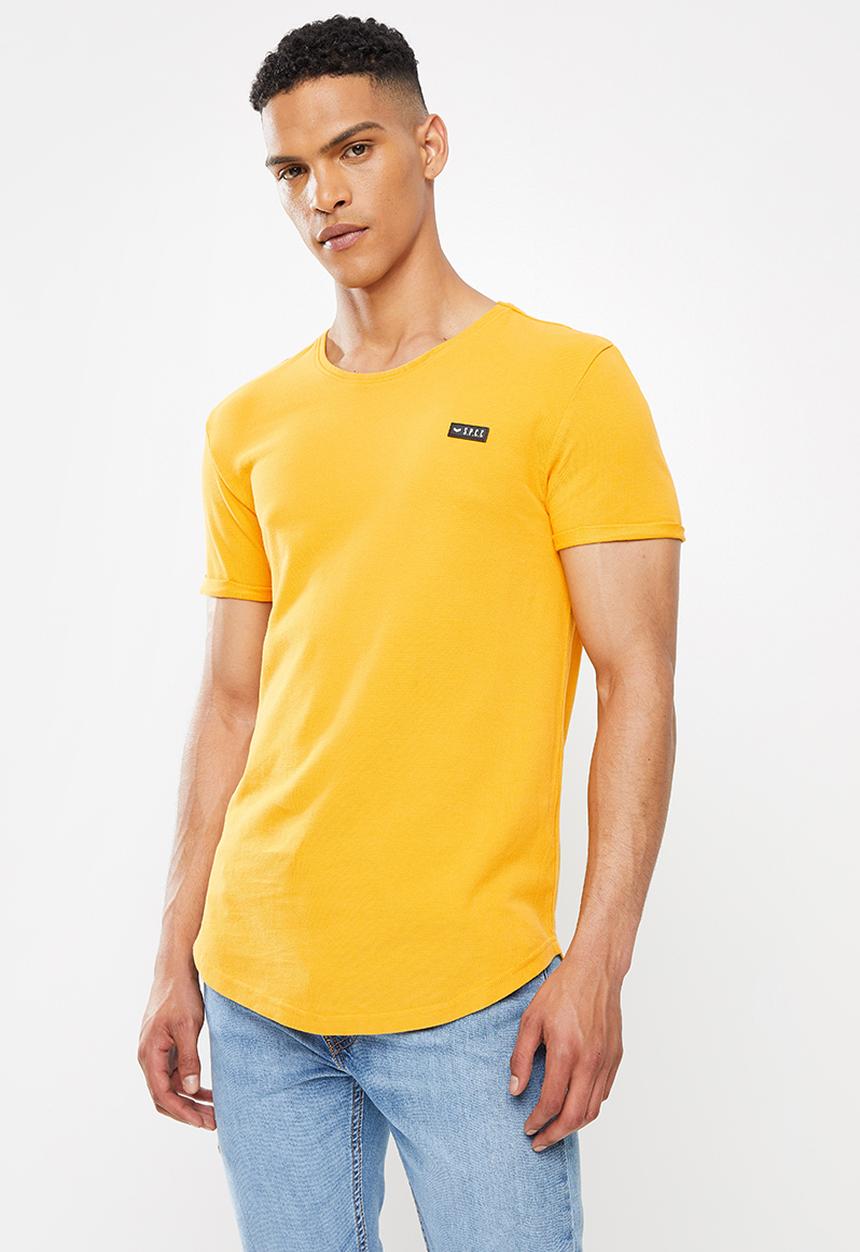 S.P.C.C - Palermo regular fit scooped hem tee - yellow