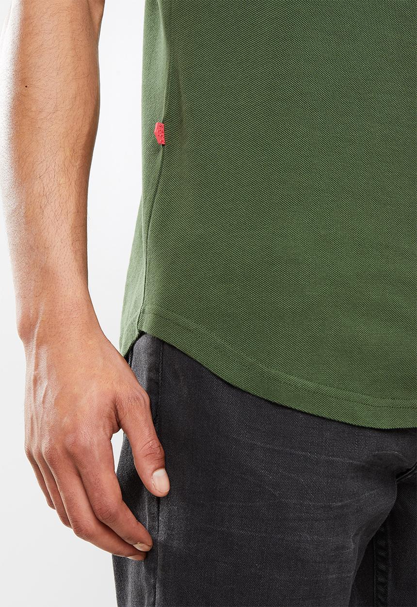 S.P.C.C - Palermo regular fit scooped hem tee - green
