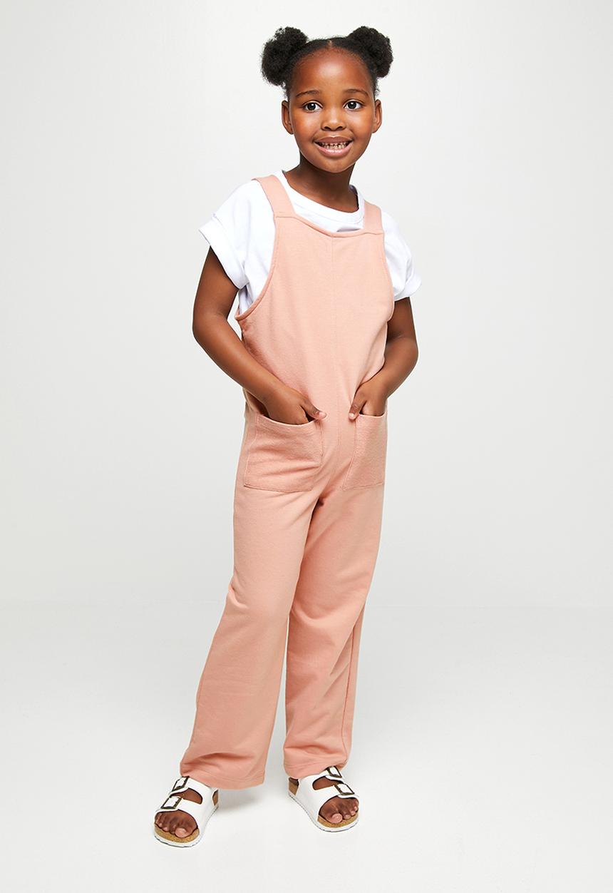 Superbalist Kids - Fleece dungaree - pink