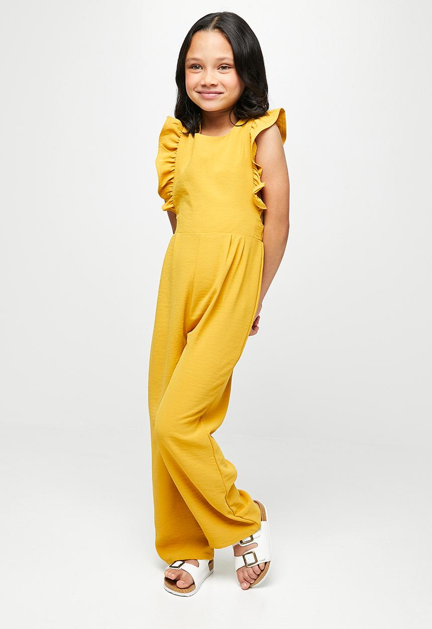 Superbalist Kids - Wide leg dungaree - mustard