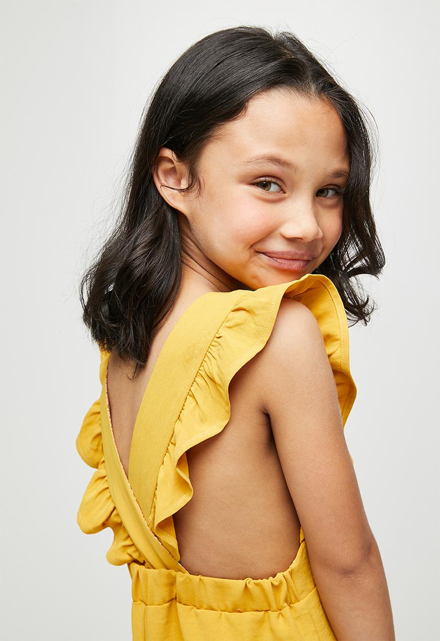 Superbalist Kids - Wide leg dungaree - mustard