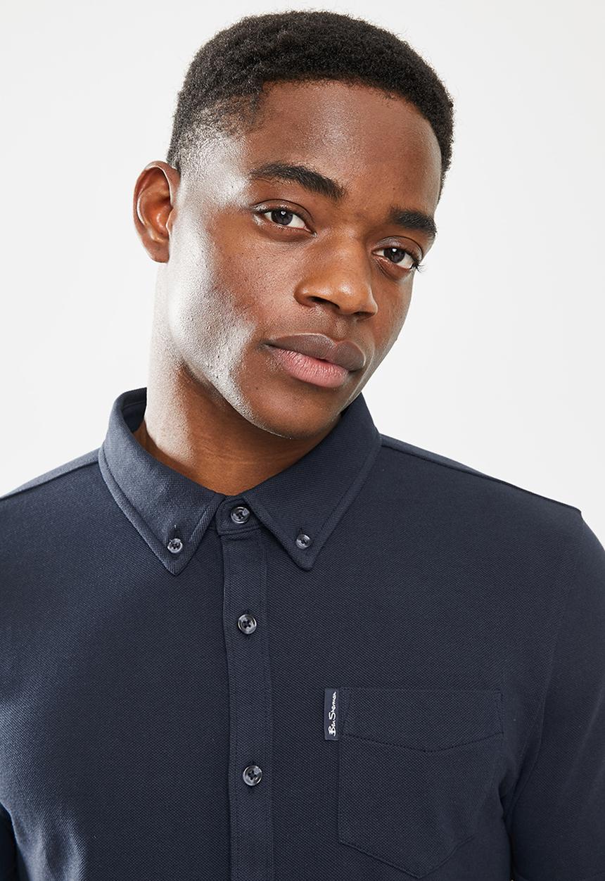Ben Sherman - Shirt pique - navy