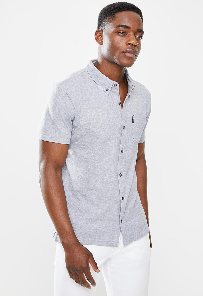 Ben Sherman - Shirt pique - grey-melange