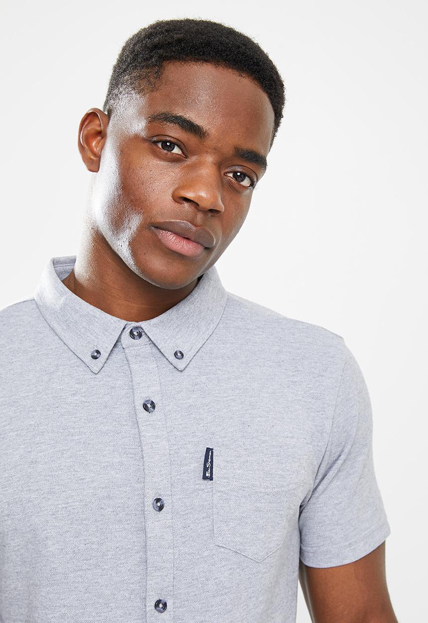 Ben Sherman - Shirt pique - grey-melange