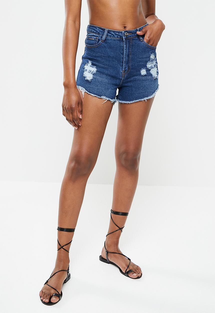 SISSY BOY - Ryder shorts with rips - dark vintage