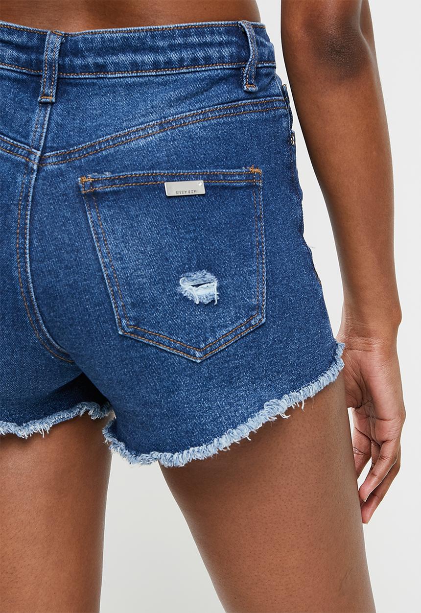 SISSY BOY - Ryder shorts with rips - dark vintage