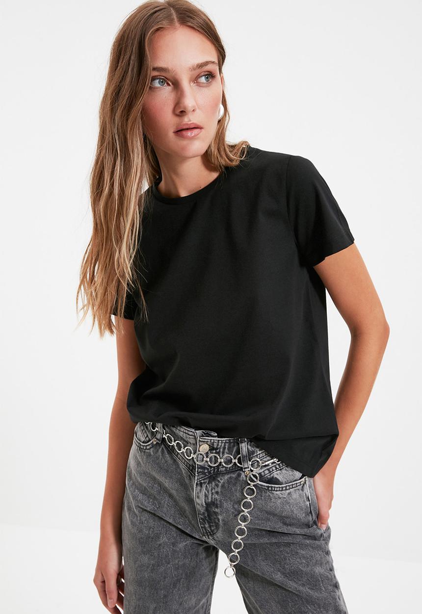 Trendyol - Çok renklits t-shirt 2-pack - black & white 