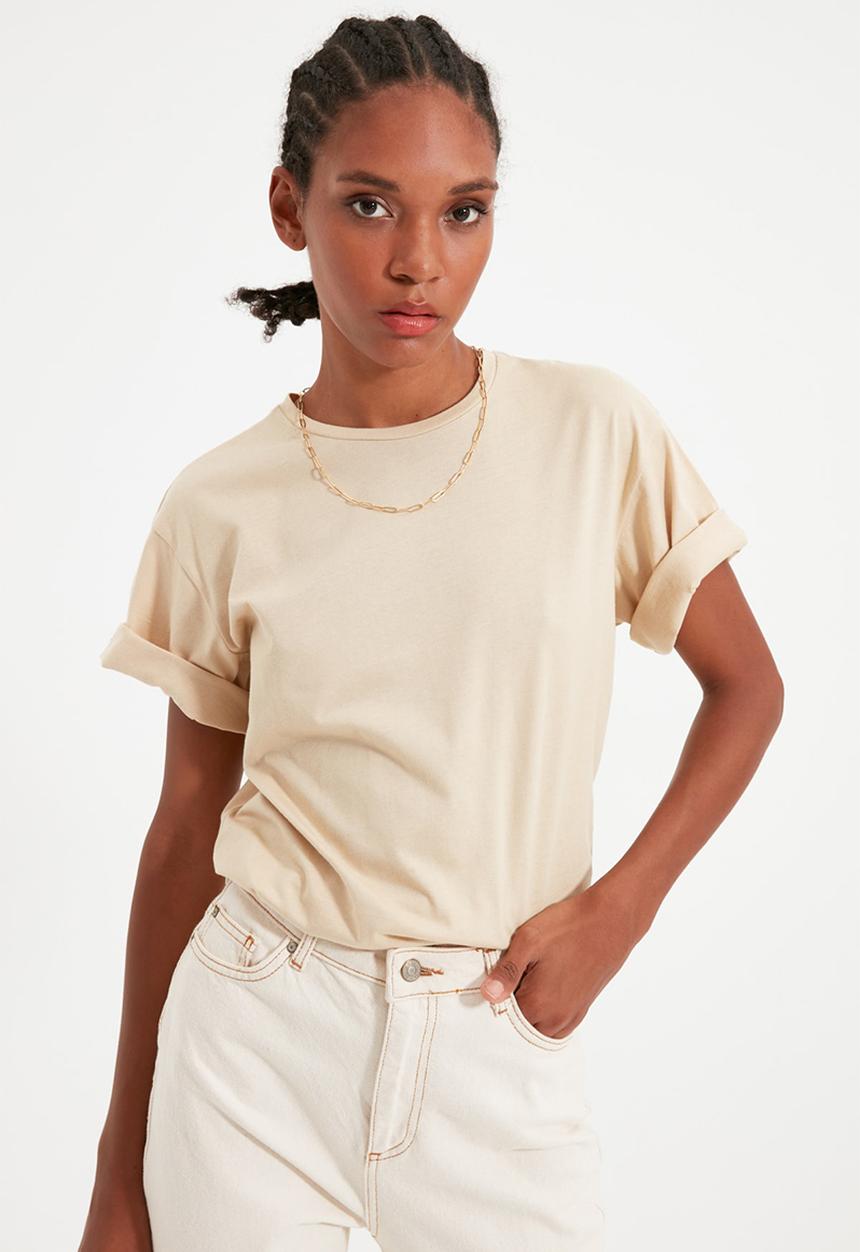 Trendyol - Bejtw t-shirt - stone