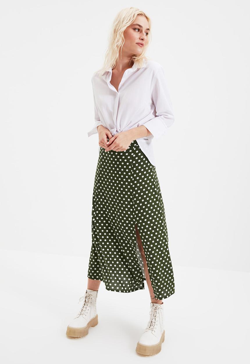 Trendyol - Haki skirt - khaki