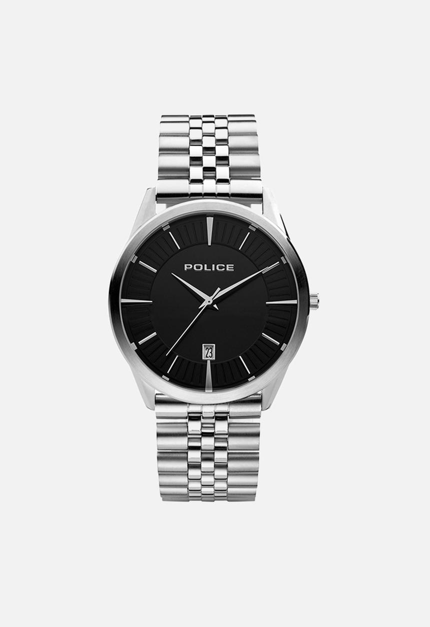 Police - Patriot 3 hand date watch - silver & black 