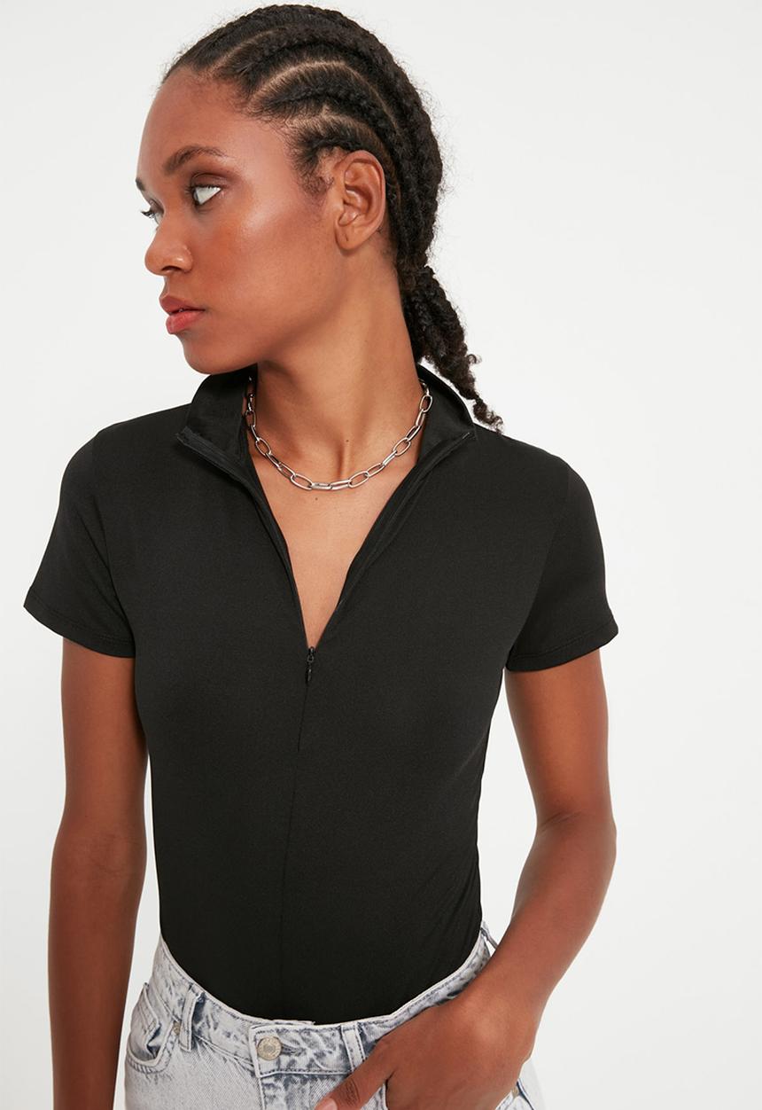 Trendyol - Siyahoa t-shirt - black
