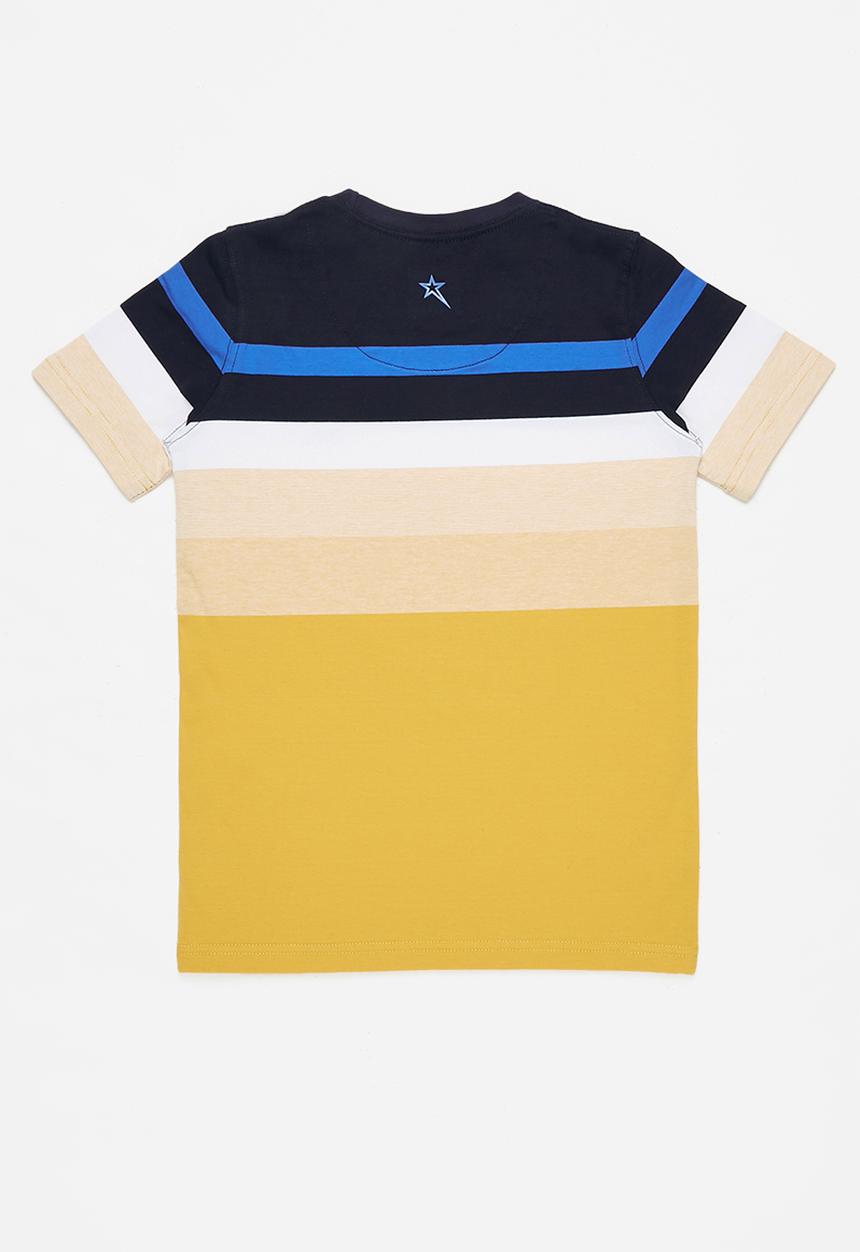 SOVIET - B stavros crew neck yarn dye stripe tee - multi 