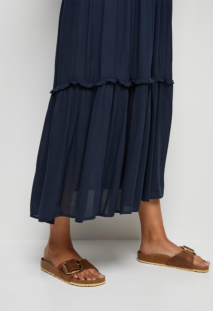 edit - Crinkle bellow sleeve a-line - navy