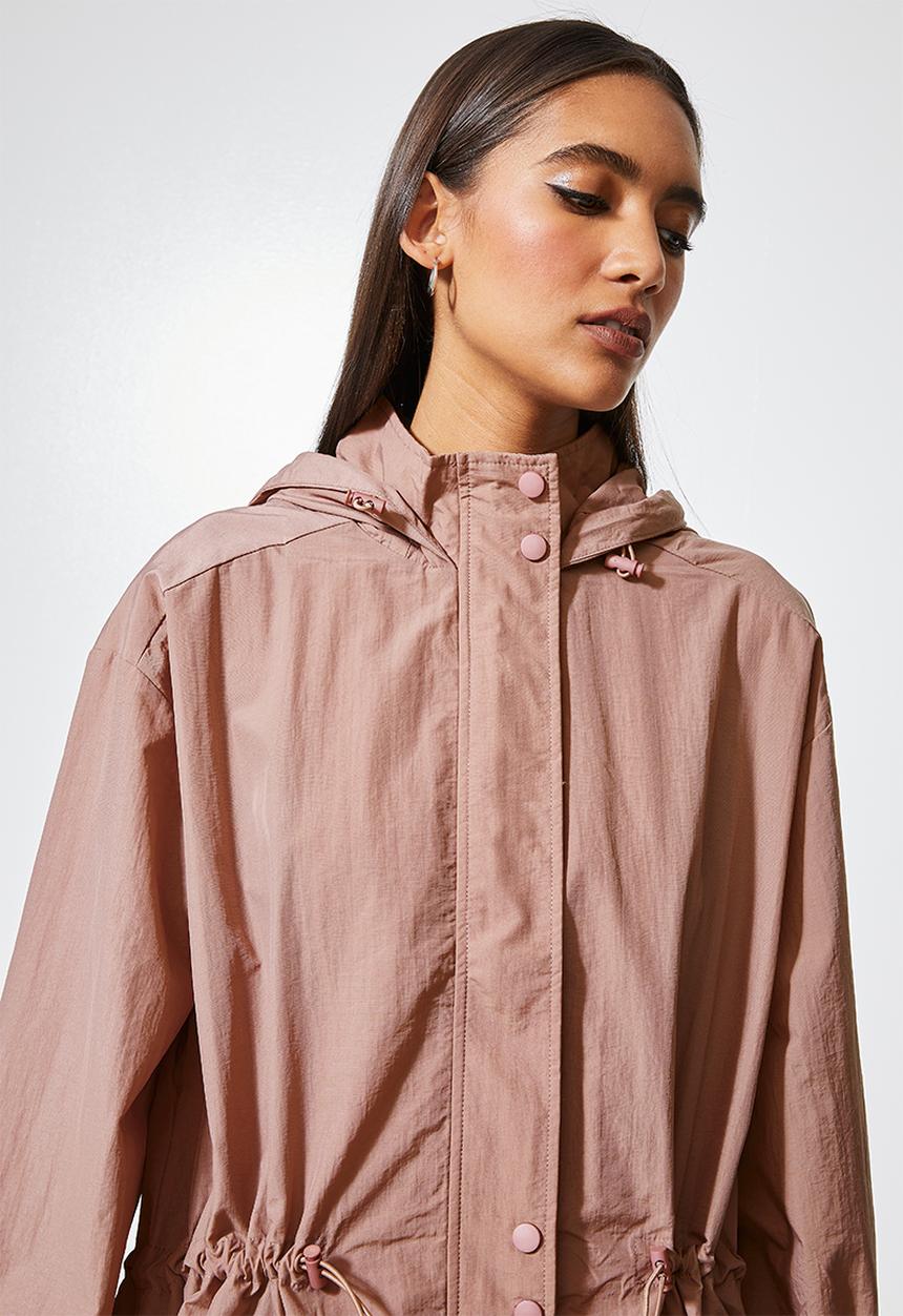 Superbalist - Midi water resistant anorak - mauve