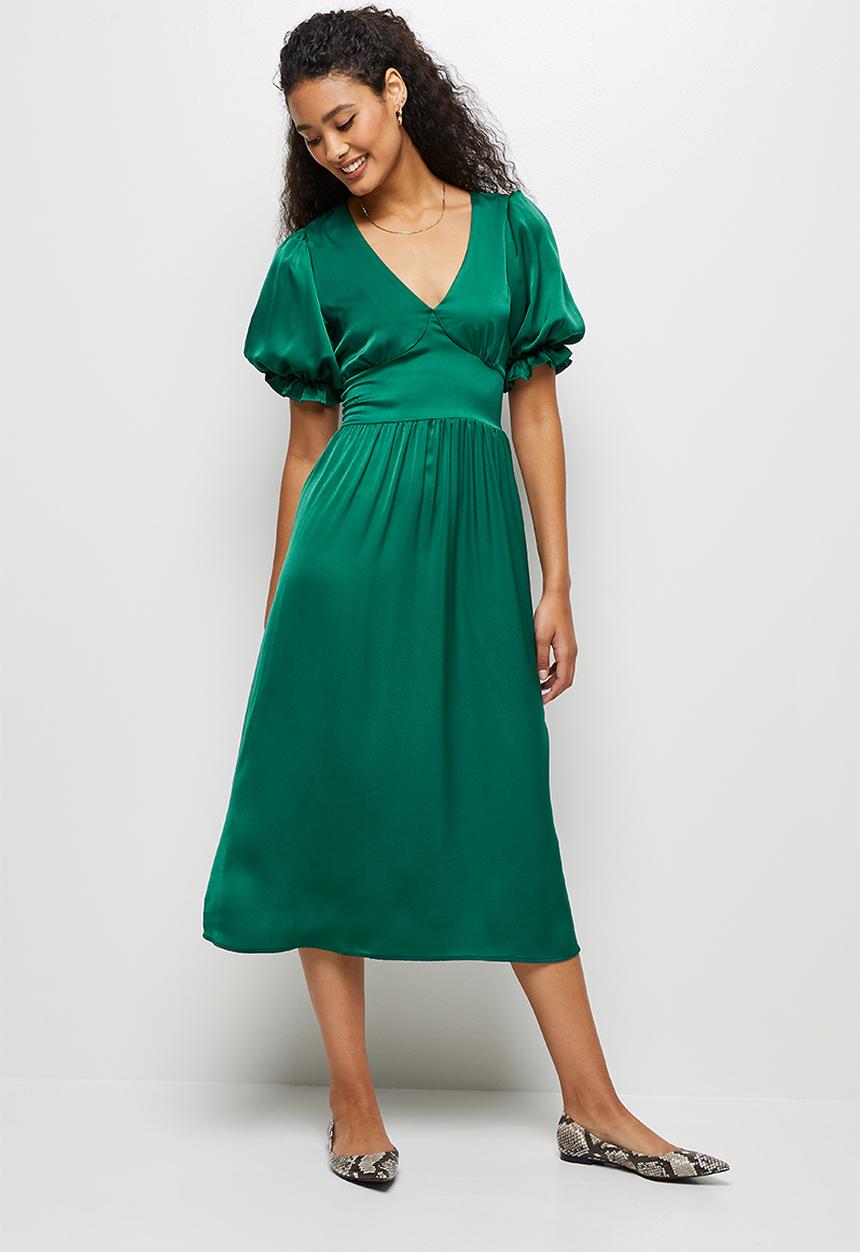 edit - V-neck femme midi - emerald