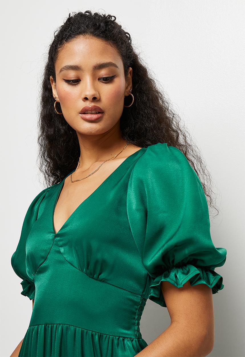 edit - V-neck femme midi - emerald