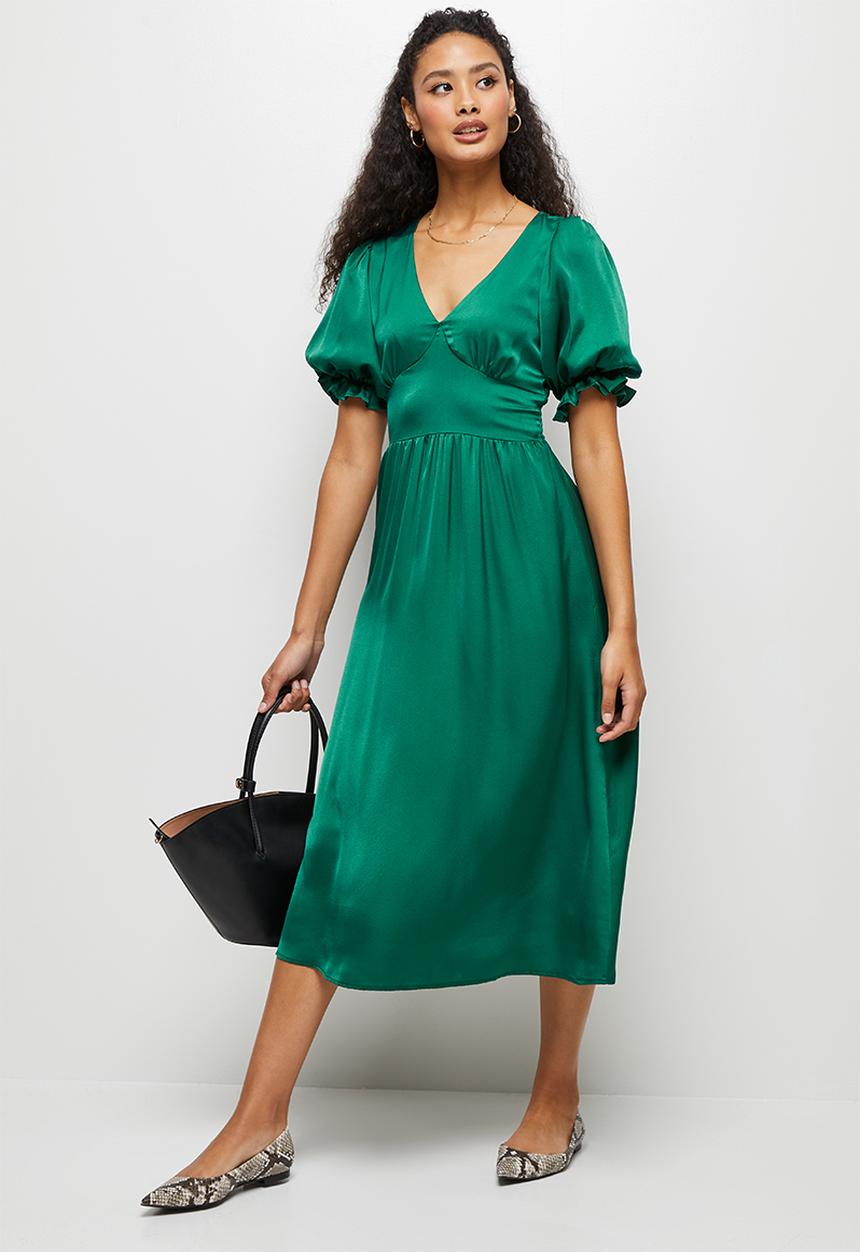 edit - V-neck femme midi - emerald