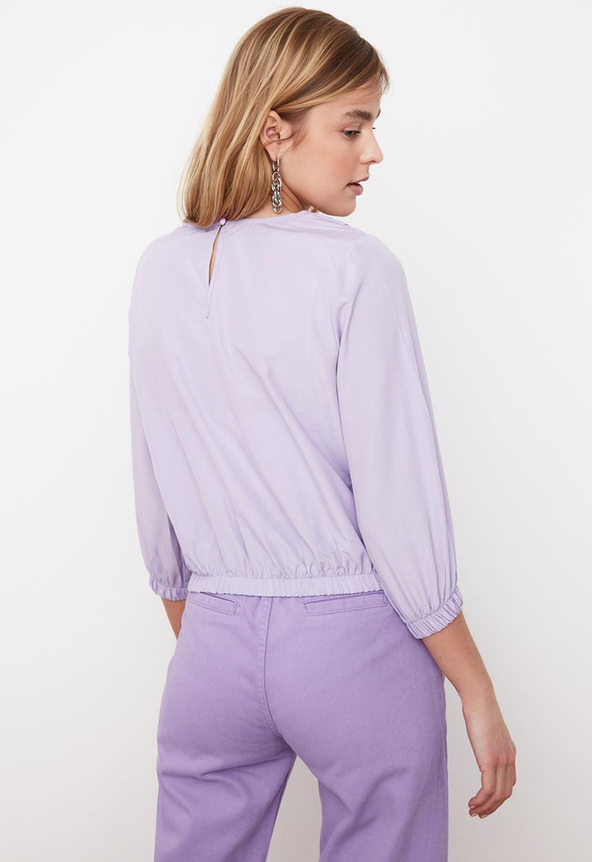 Trendyol - Pleated blouse - lilac