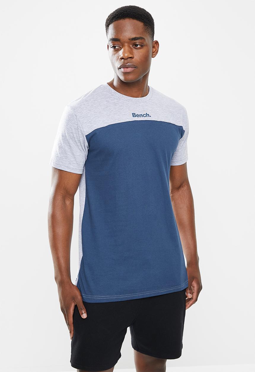 Bench - Theon short sleeve tee - grey & blue